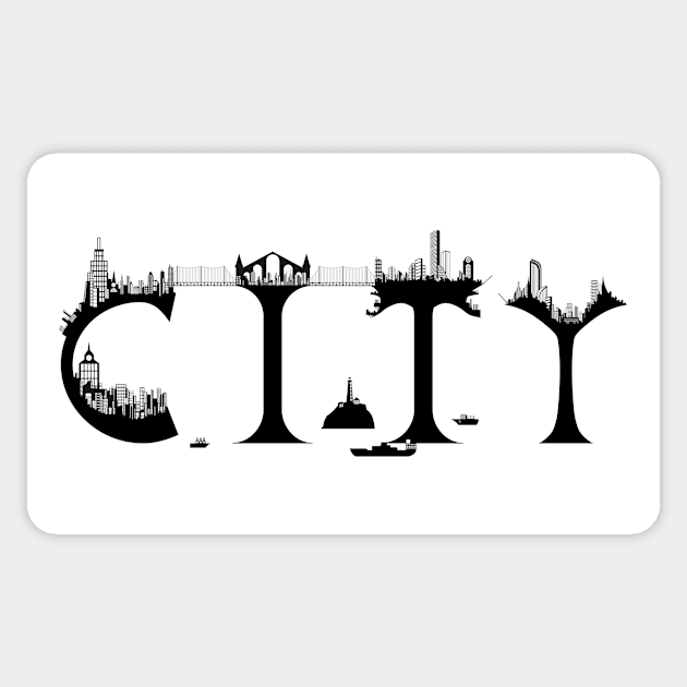 C I T Y Sticker by Valook10